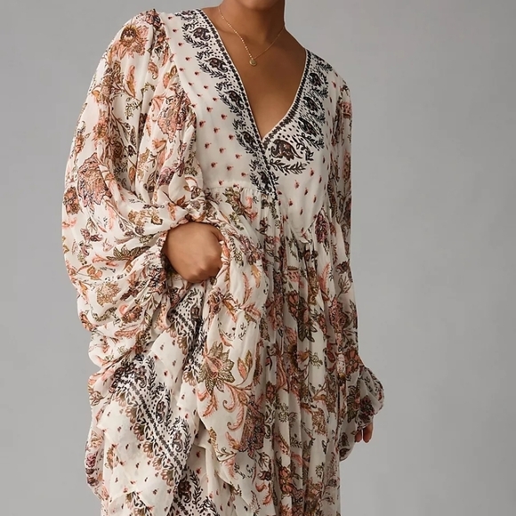 Anthropologie V-neck Long Sleeve Dress - Picture 7 of 16